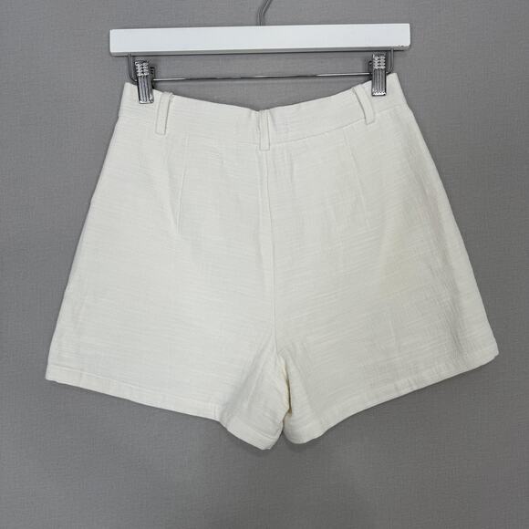 Berthie Paris Cena Shorts Womens Small 4 White High Rise Pleated Preppy Nautical - Picture 7 of 16